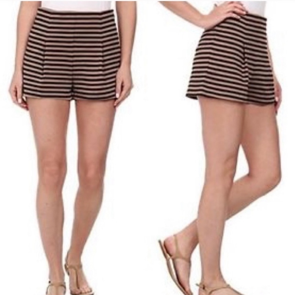 Free People Black and Brown High Waist Shorts